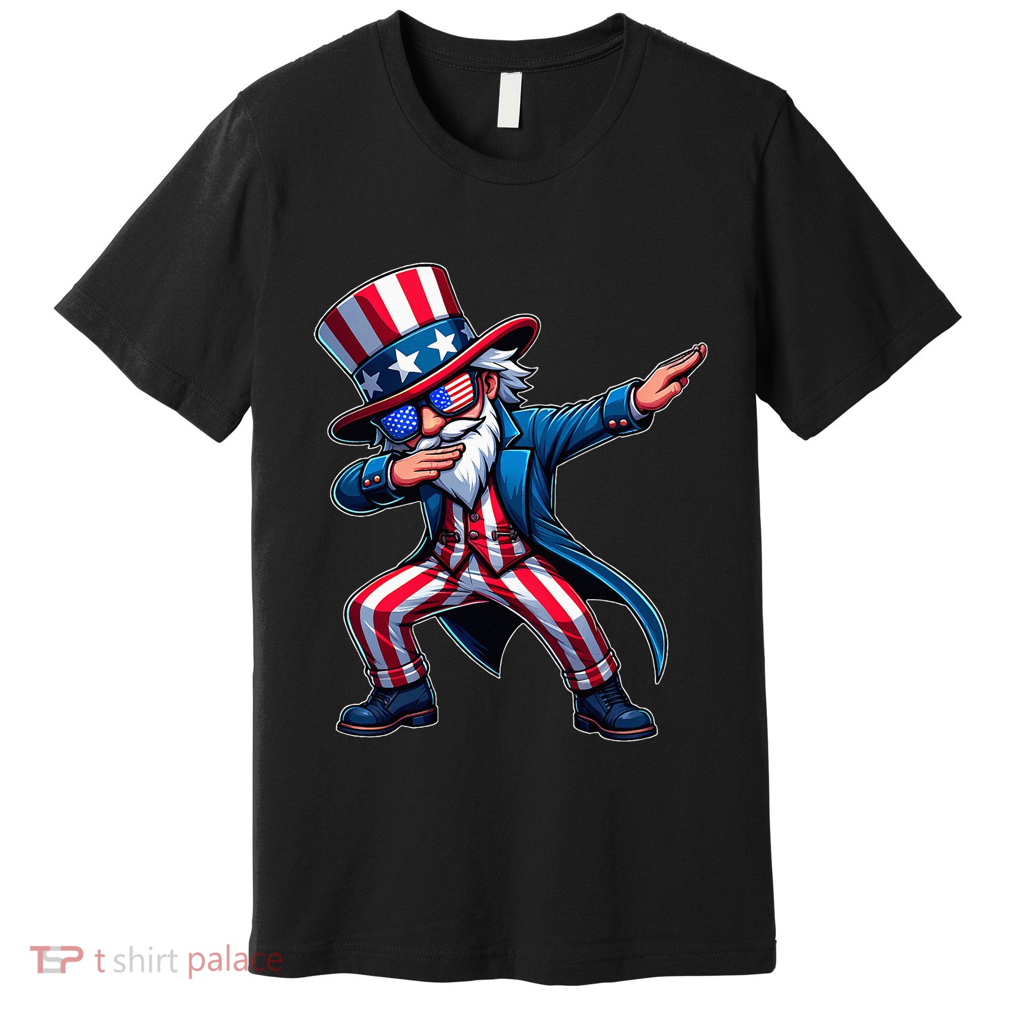 Patriotic Dabbing Uncle Sam Usa 4th Of July Premium T-Shirt