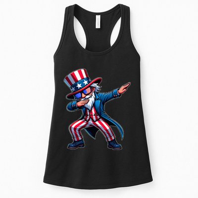 Patriotic Dabbing Uncle Sam Usa 4th Of July Womens Tank Top