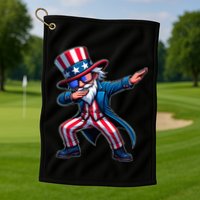 Patriotic Dabbing Uncle Sam Usa 4th Of July Golf Towel