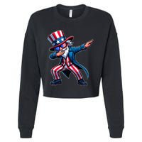 Patriotic Dabbing Uncle Sam Usa 4th Of July Cropped Pullover Crew