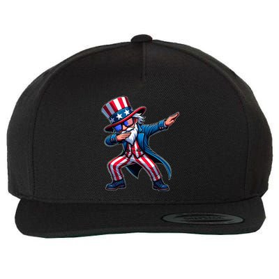 Patriotic Dabbing Uncle Sam Usa 4th Of July Wool Snapback Cap