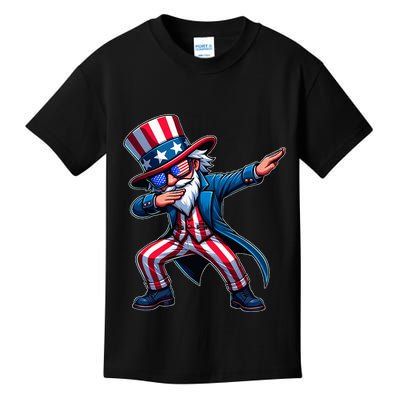 Patriotic Dabbing Uncle Sam Usa 4th Of July Kids T-Shirt