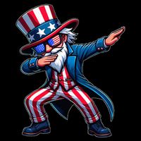 Patriotic Dabbing Uncle Sam Usa 4th Of July Kids T-Shirt