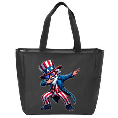 Patriotic Dabbing Uncle Sam Usa 4th Of July Zip Tote Bag