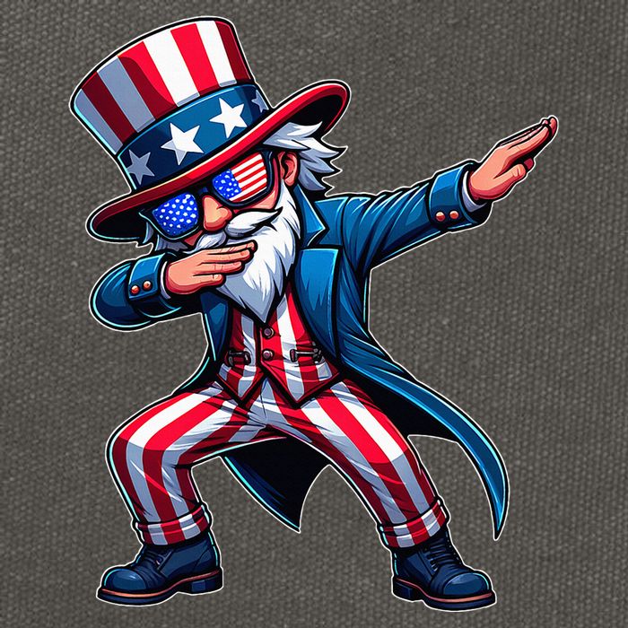 Patriotic Dabbing Uncle Sam Usa 4th Of July Cotton Canvas Backpack