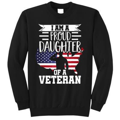 Proud Daughter Veteran Nothing Scares Patriotic Veterans Day Sweatshirt