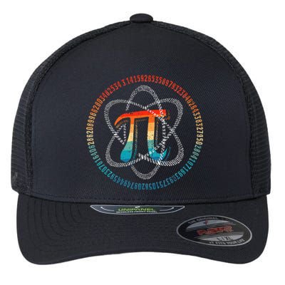 PI Day Vintage Retro Atom Pi Math Geek Science Lovers Flexfit Unipanel Trucker Cap