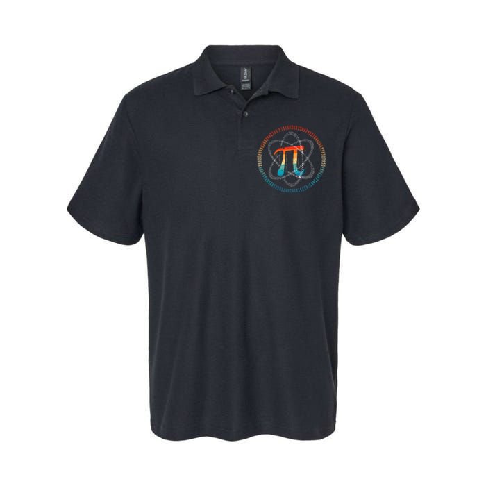 PI Day Vintage Retro Atom Pi Math Geek Science Lovers Softstyle Adult Sport Polo