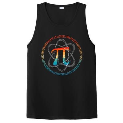 PI Day Vintage Retro Atom Pi Math Geek Science Lovers PosiCharge Competitor Tank