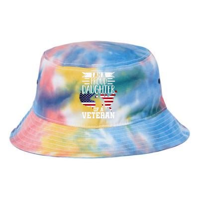 Proud Daughter Veteran Nothing Scares Patriotic Veterans Day Tie Dye Newport Bucket Hat