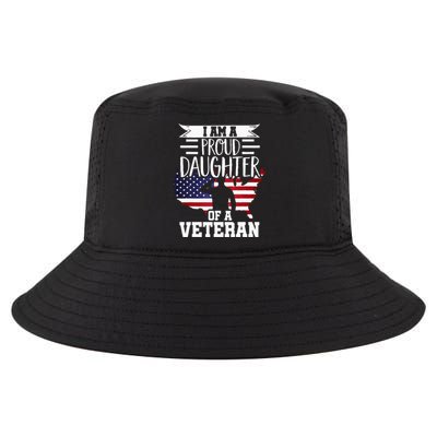 Proud Daughter Veteran Nothing Scares Patriotic Veterans Day Cool Comfort Performance Bucket Hat