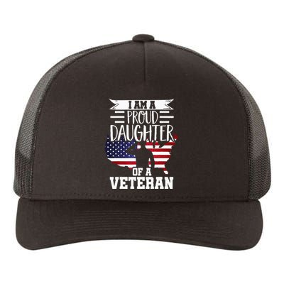 Proud Daughter Veteran Nothing Scares Patriotic Veterans Day Yupoong Adult 5-Panel Trucker Hat