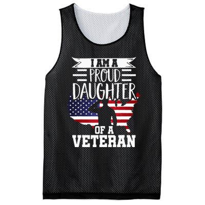 Proud Daughter Veteran Nothing Scares Patriotic Veterans Day Mesh Reversible Basketball Jersey Tank