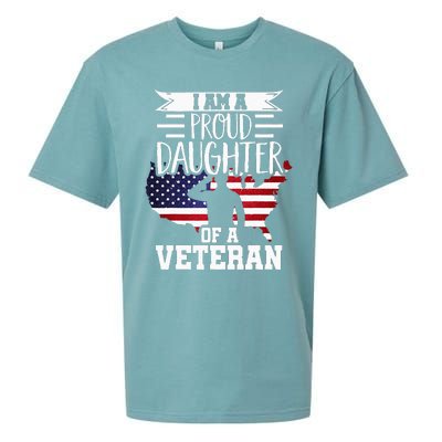 Proud Daughter Veteran Nothing Scares Patriotic Veterans Day Sueded Cloud Jersey T-Shirt