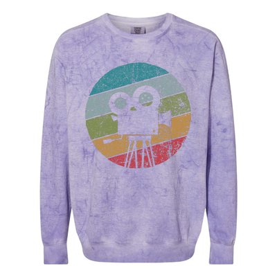 Photographer Director Vintage Camera Retro Photography Colorblast Crewneck Sweatshirt