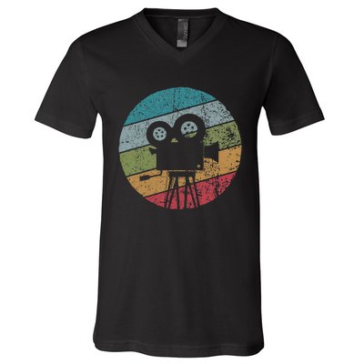 Photographer Director Vintage Camera Retro Photography V-Neck T-Shirt