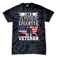 Proud Daughter Veteran Nothing Scares Patriotic Veterans Day Tie-Dye T-Shirt