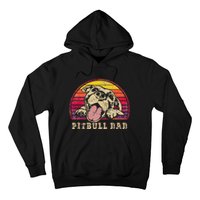 Pitbull Dad Vintage Smiling Pitbull on Sunset Hoodie