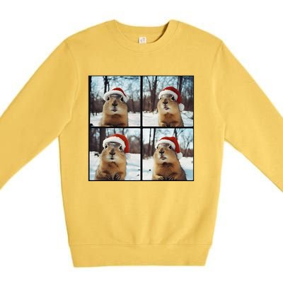 Prairie Dog Winter Christmas Sleep Premium Crewneck Sweatshirt