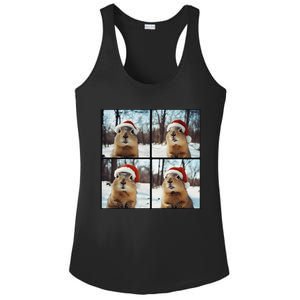 Prairie Dog Winter Christmas Sleep Ladies PosiCharge Competitor Racerback Tank