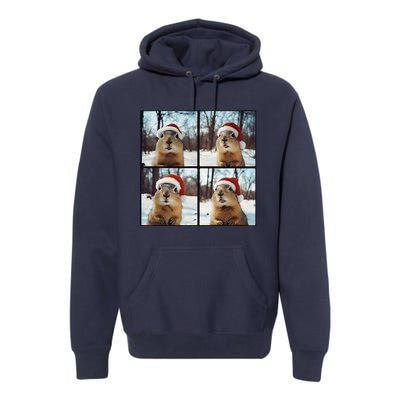 Prairie Dog Winter Christmas Sleep Premium Hoodie