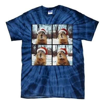 Prairie Dog Winter Christmas Sleep Tie-Dye T-Shirt