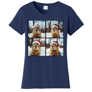 Prairie Dog Winter Christmas Sleep Women's T-Shirt