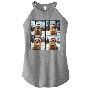 Prairie Dog Winter Christmas Sleep Women's Perfect Tri Rocker Tank