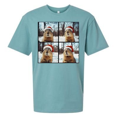 Prairie Dog Winter Christmas Sleep Sueded Cloud Jersey T-Shirt