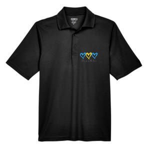 Pretty Down With Love World Down Syndrome Awareness Day Men's Origin Performance Pique Polo