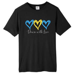 Pretty Down With Love World Down Syndrome Awareness Day Tall Fusion ChromaSoft Performance T-Shirt