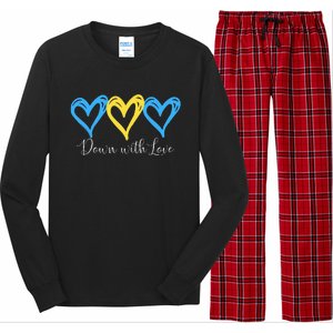 Pretty Down With Love World Down Syndrome Awareness Day Long Sleeve Pajama Set