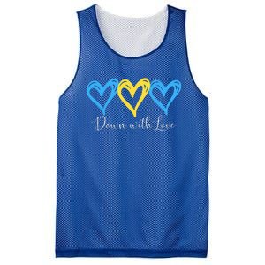 Pretty Down With Love World Down Syndrome Awareness Day Mesh Reversible Basketball Jersey Tank