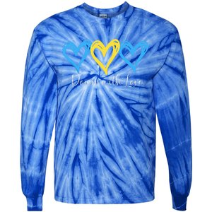 Pretty Down With Love World Down Syndrome Awareness Day Tie-Dye Long Sleeve Shirt