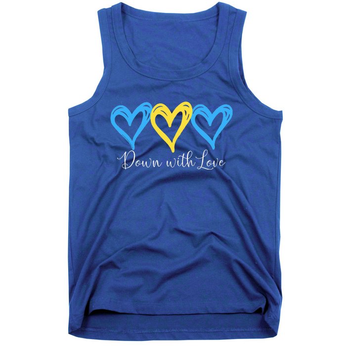 Pretty Down With Love World Down Syndrome Awareness Day Tank Top