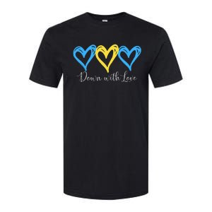 Pretty Down With Love World Down Syndrome Awareness Day Softstyle CVC T-Shirt