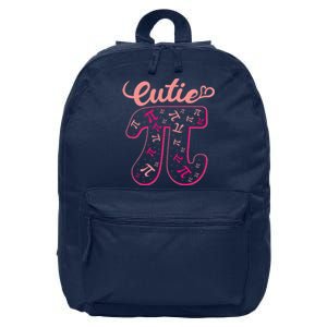 Pi Day Women Math Teacher Cutie Pi 16 in Basic Backpack