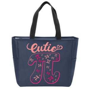 Pi Day Women Math Teacher Cutie Pi Zip Tote Bag