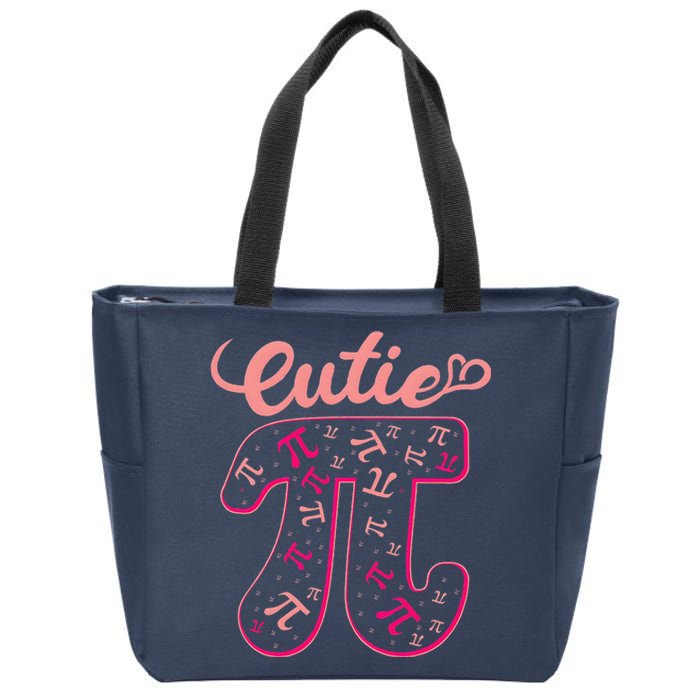 Pi Day Women Math Teacher Cutie Pi Zip Tote Bag