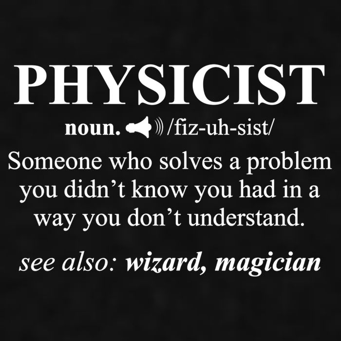 Physicist Definition Wizard Scientist Physics Tshirt Funny Ladies PosiCharge Tri-Blend Wicking Tank