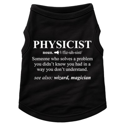 Physicist Definition Wizard Scientist Physics Tshirt Funny Doggie Tank
