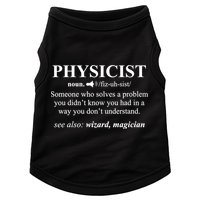 Physicist Definition Wizard Scientist Physics Tshirt Funny Doggie Tank