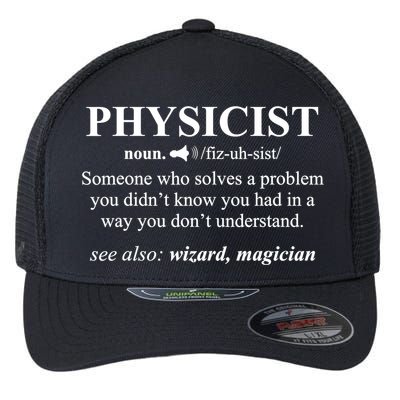 Physicist Definition Wizard Scientist Physics Tshirt Funny Flexfit Unipanel Trucker Cap