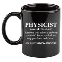 Physicist Definition Wizard Scientist Physics Tshirt Funny 11oz C Handle Ceramic Mug