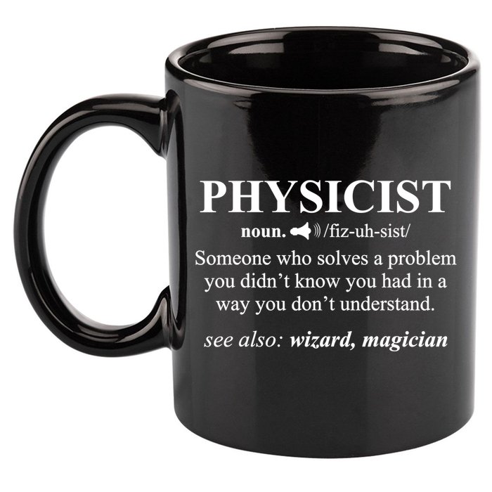 Physicist Definition Wizard Scientist Physics Tshirt Funny 11oz C Handle Ceramic Mug