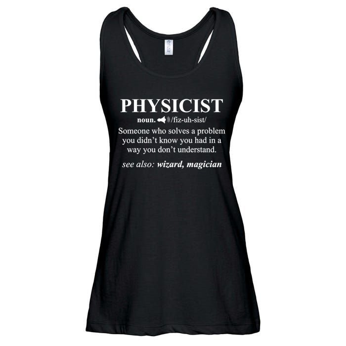 Physicist Definition Wizard Scientist Physics Tshirt Funny Ladies Essential Flowy Tank