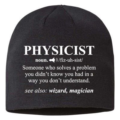 Physicist Definition Wizard Scientist Physics Tshirt Funny Sustainable Beanie