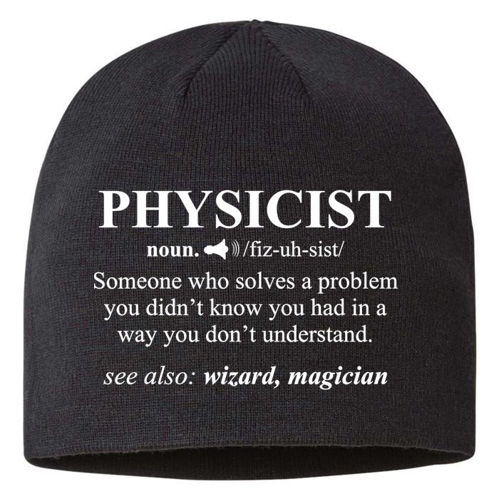 Physicist Definition Wizard Scientist Physics Tshirt Funny Sustainable Beanie