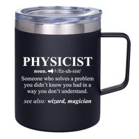 Physicist Definition Wizard Scientist Physics Tshirt Funny 12oz Stainless Steel Coffee Mug
