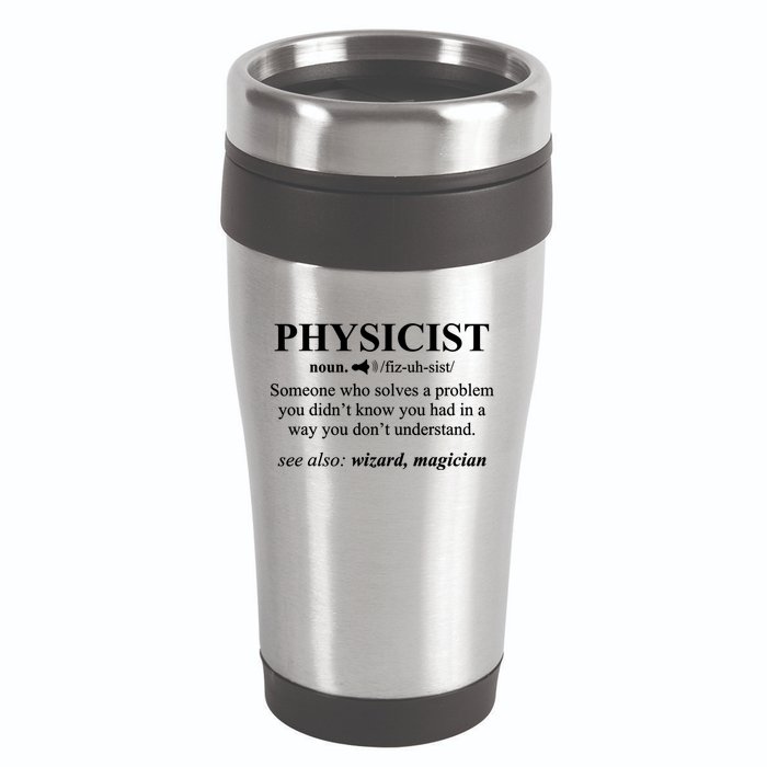 Physicist Definition Wizard Scientist Physics Tshirt Funny 16oz Travel Tumbler